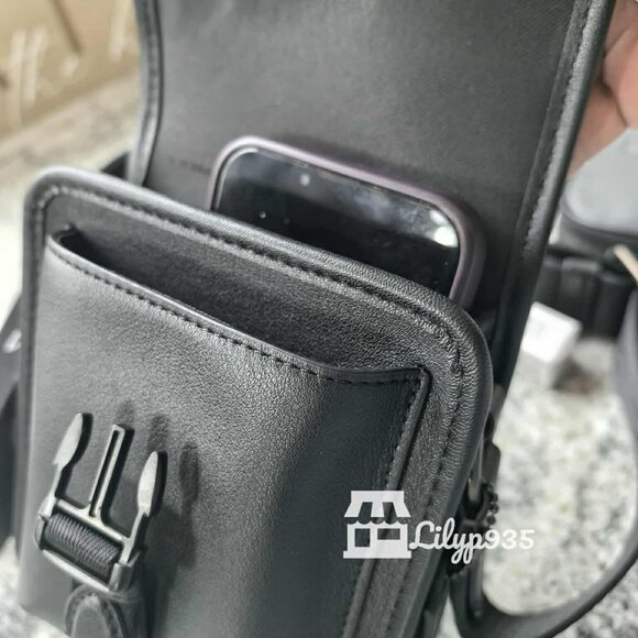 NWT COACH Mens Charter North/South Crossbody - BLACK - Picture 5 of 9